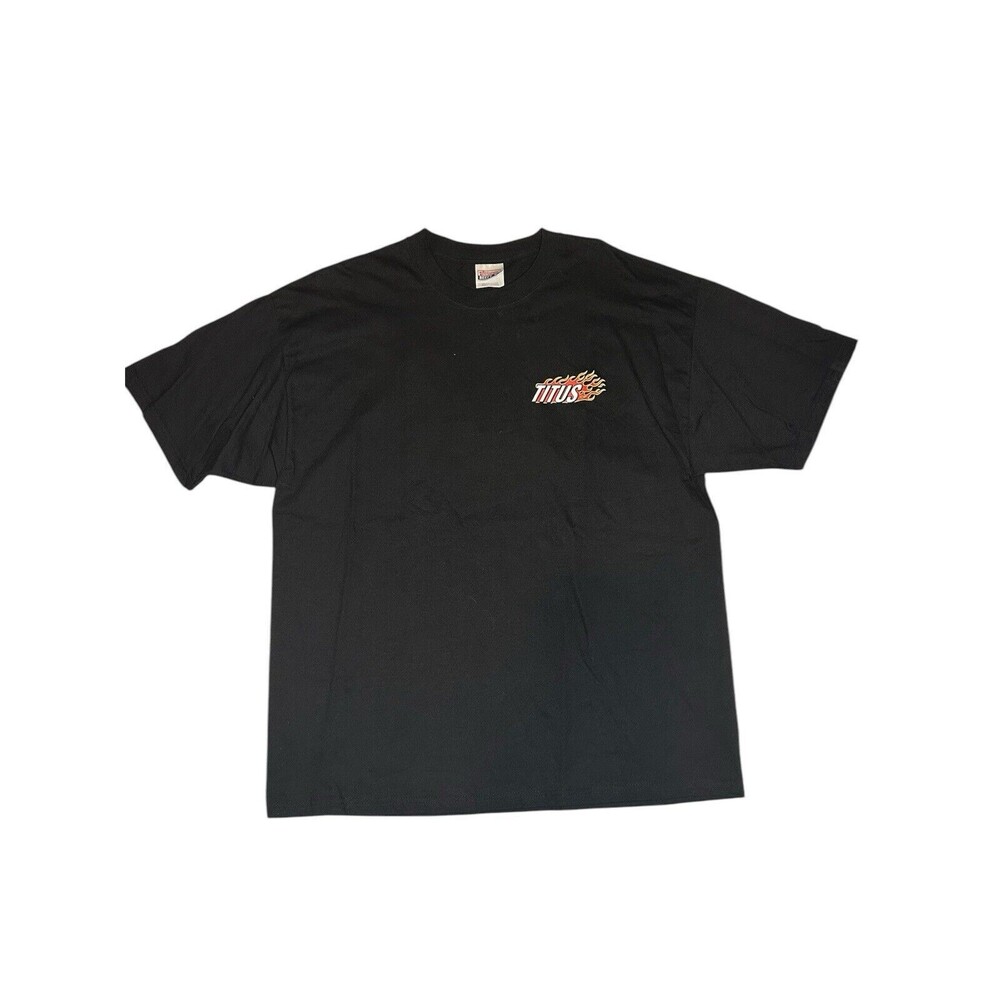 VTG Christopher Titus‎ End Of The World Tour Signed T Shirt Flames XL